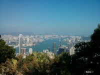 Aussicht auf den Hongkong Hafen Aussicht vom Victoriak Peak