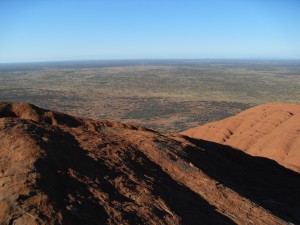 Aussicht vom Ayers Rock Uluru Australien (Reisetagebuch Australien: Auf dem Ayers Rock)