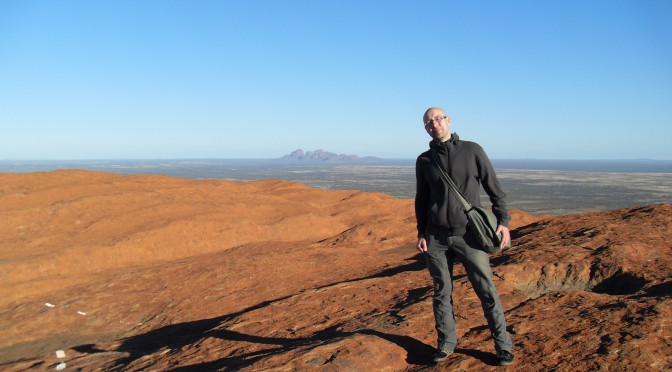 Ich auf dem Ayers Rock Uluru Australien