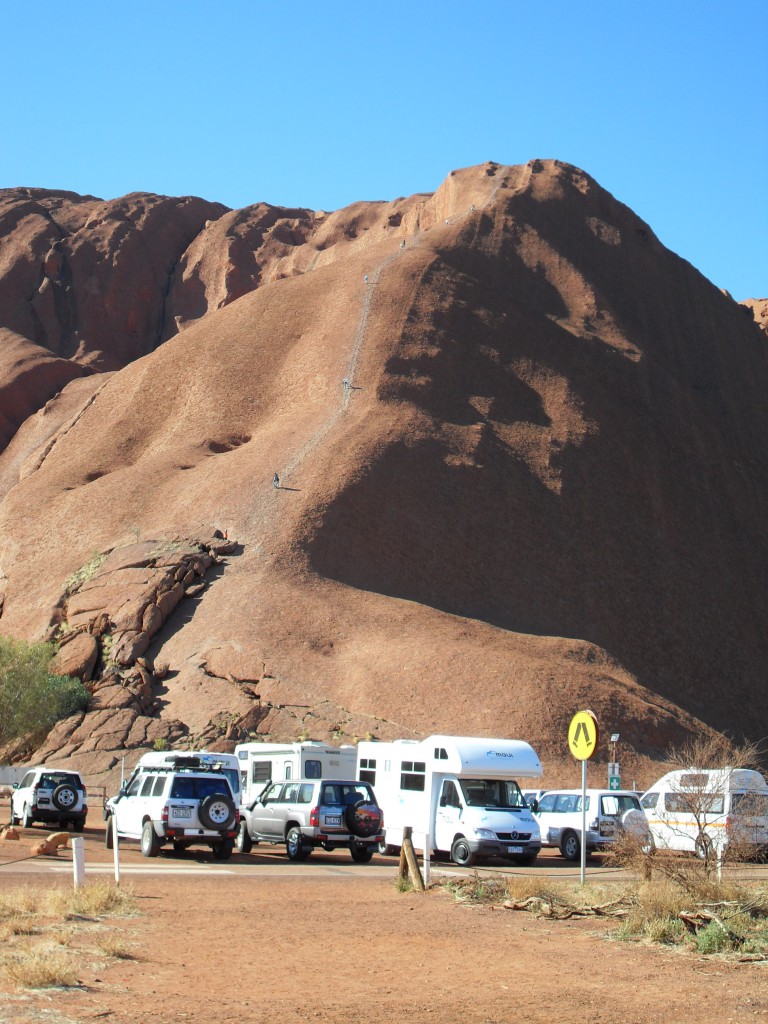 Aufstieg Ayers Rock Uluru Australien
