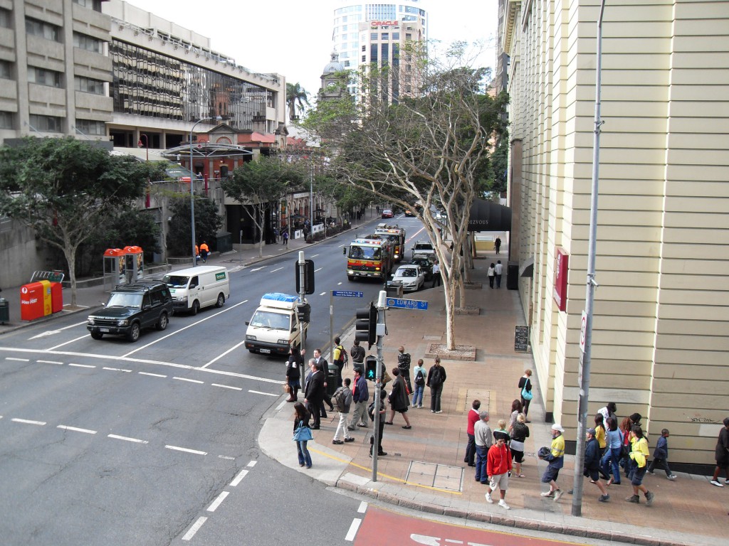 Brisbane - Aussicht aus dem Hostel