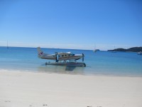 Wasserflugzeug am Whitsunday Beach Australien