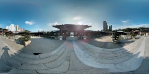 360 Grad Panorama Bild vom Chi Lin Tempel in Hongkong bei Nan Lian Garden (Reisetagebuch: Kultur in Hongkong)