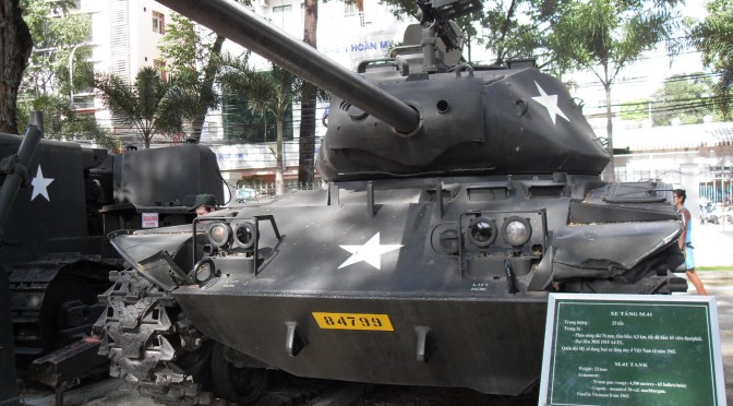 Amerikanischer Panzer im Kriegsmuseum in Saigon bzw. Ho-Chi-Minh-Stadt in Vietnam
