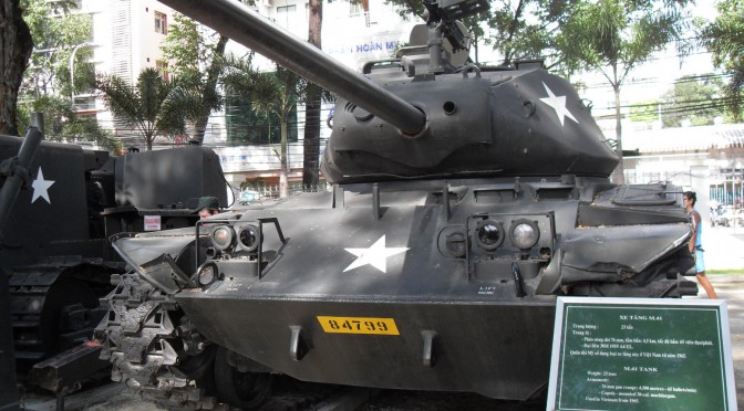 Amerikanischer Panzer im Kriegsmuseum in Saigon bzw. Ho-Chi-Minh-Stadt in Vietnam