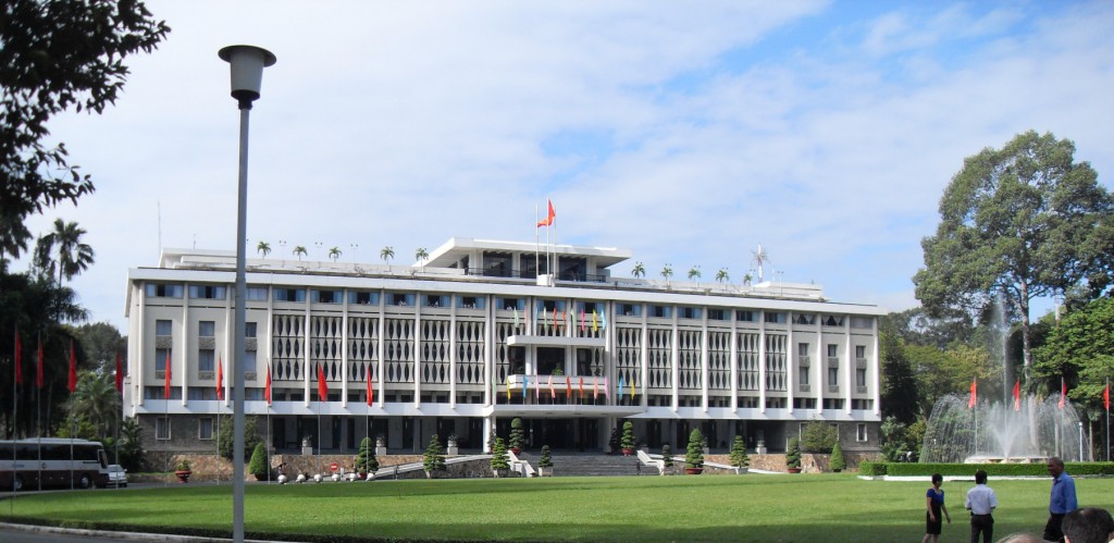 Der Wiedervereinigungspalast in Saigon bzw. Ho-Chi-Minh-Stadt in Vietnam