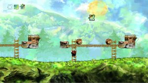 Braid Gameplay Landschaft (Braid – Wenn die Zeit zurückgedreht werden könnte)