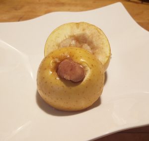 Bratapfel mit Marzipan gefüllt am Weltbratapfeltag 2016 (Mein Beitrag zum Weltbratapfeltag 2016)
