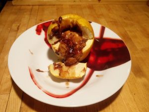 Bratapfel mit Toffifee-Füllung am Weltbratapfeltag 2016 (Mein Beitrag zum Weltbratapfeltag 2016)