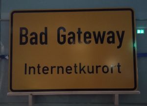 33C3 Schild Bad Gateway Internetkurort beim Chaos Communication Congress in Hamburg (Mein Bericht vom 33C3 – Der letzte Chaos Communication Congress in Hamburg!?)