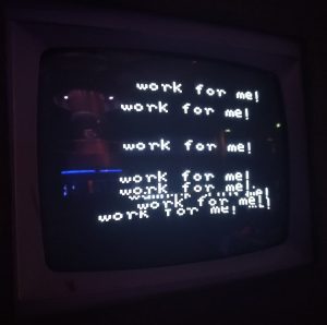 33C3 Work For Me Monitorbild in der Lounge auf dem Chaos Communication Congress Hamburg (Mein Bericht vom 33C3 – Der letzte Chaos Communication Congress in Hamburg!?)