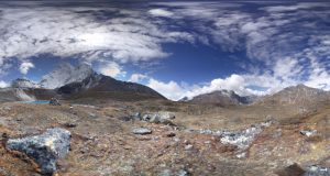 Ama Dablam 360 Grad Panorama Photosphere Aufnahme Trekking Nepal klein (Trekking in Nepal: Auf dem Ama Dablam)