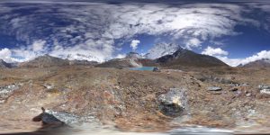 Nahe Base Camp Ama Dablam 360 Grad Panorama Photosphere Aufnahme Trekking Nepal klein (Trekking in Nepal: Auf dem Ama Dablam)