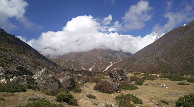 Hochebene vor Dingboche in Nepal