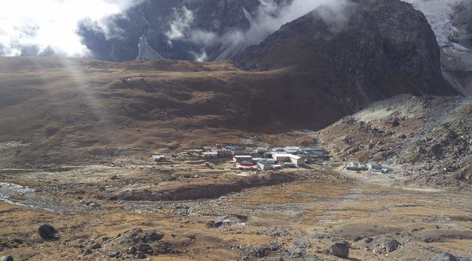Sicht auf Lobuche Trekking in Nepal