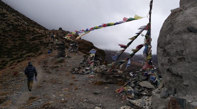 Weg nach Dugla beim Trekking in Nepal