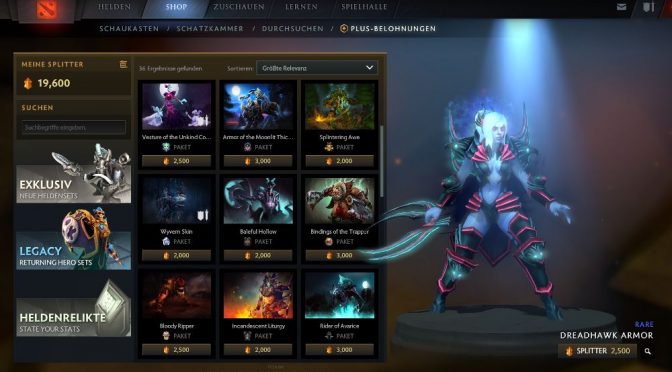 Dota Plus Belohnungen Vengeful Spirit Legacy Dreadhawk Armor