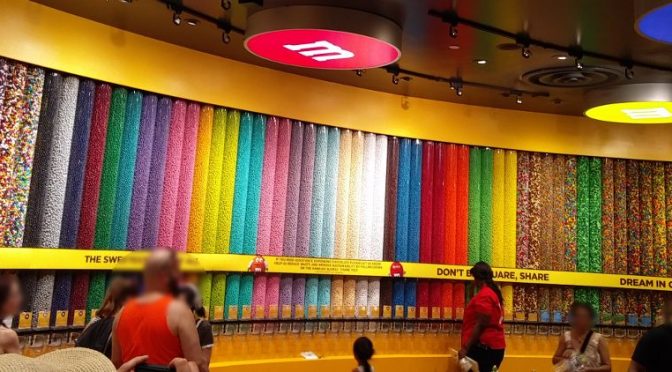 Süßigkeiten im M&M Store in Las Vegas