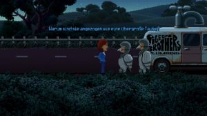 Die Pidgeon Brothers in Die Maschinen Bloodtron 3000, Fingertron 3000 und Facetron 3000 in Thimbleweed Park (Thimbleweed Park)