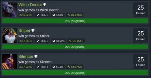 Dota Achievements Hero Mastery (Dota Achievements – Herausforderungen für Dota)