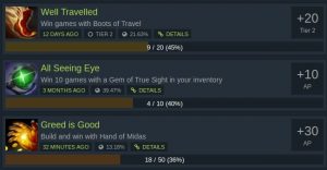 Dota Achievements Item Builds not completed – Hand of Midas (Dota Achievements – Herausforderungen für Dota)