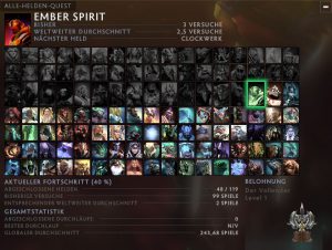 Dota: Alle Helden Quest bzw. die All-Hero-Challenge (Meine Pläne für das Jahr 2020)