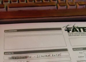 Fate Charakterbogen für die Conspiracy (Die CONspiracy – meine erste Voicechat Pen & Paper-Erfahrung)