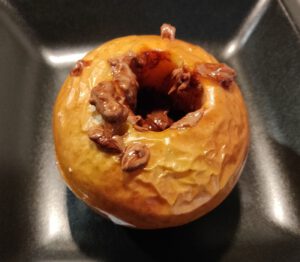 Bratapfel mit Milka Schokolade am Weltbratapfeltag 2020 (Mein Beitrag zum Weltbratapfeltag 2020)