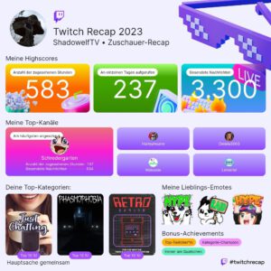 Twitch Recap 2023 Zuschauer (Mein Jahr 2023 – Ein Jahr des Umbruchs)